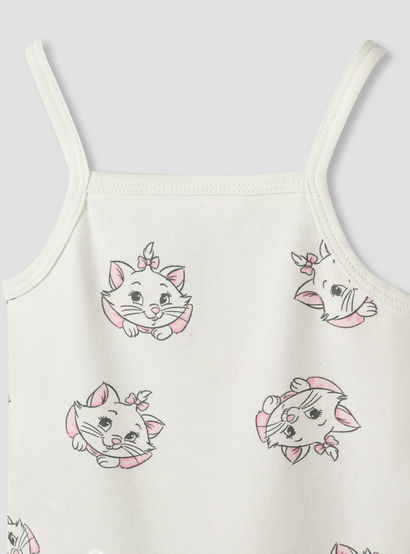 Pack of 3 Disney Square Neck Strappy Bodysuit with Marie Print-baby-girls-clothing-bodysuits-image-6