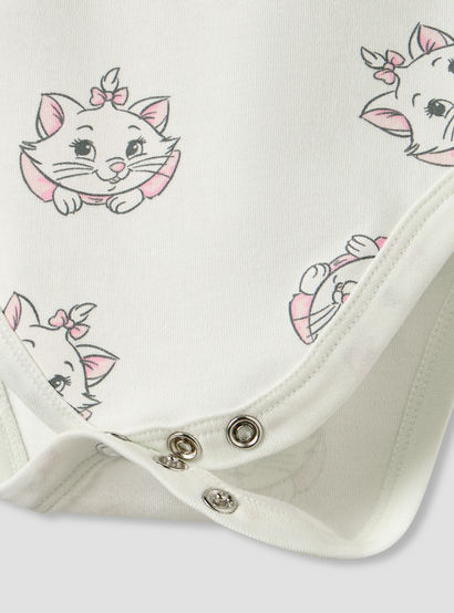 Pack of 3 Disney Square Neck Strappy Bodysuit with Marie Print-baby-girls-clothing-bodysuits-image-7