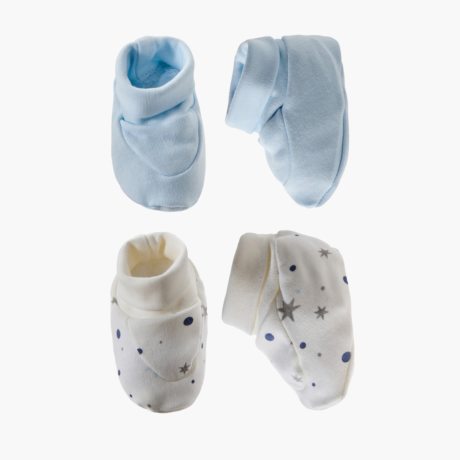 Pack of 2 Juniors Cotton Crew Neck Long Sleeves Sleepsuit with Snap Button Closure