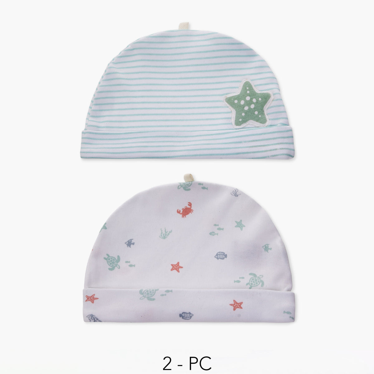 Pack of 2 Juniors Cap with Aquatic Print