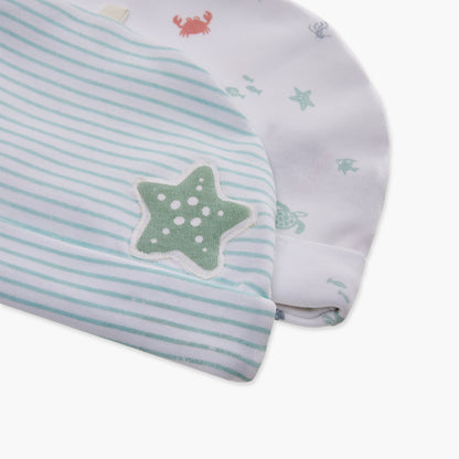 Pack of 2 Juniors Cap with Aquatic Print
