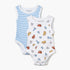 Juniors Printed Sleeveless Bodysuit - Set of 2 - Blue / 12-18 mths