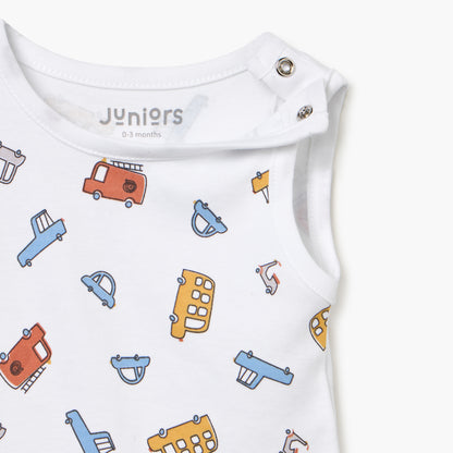 Juniors Printed Sleeveless Bodysuit - Set of 2