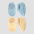 Pack of 2 Juniors Booties with Cuffed Hem, Assorted Print - Blue / 0-6 mths
