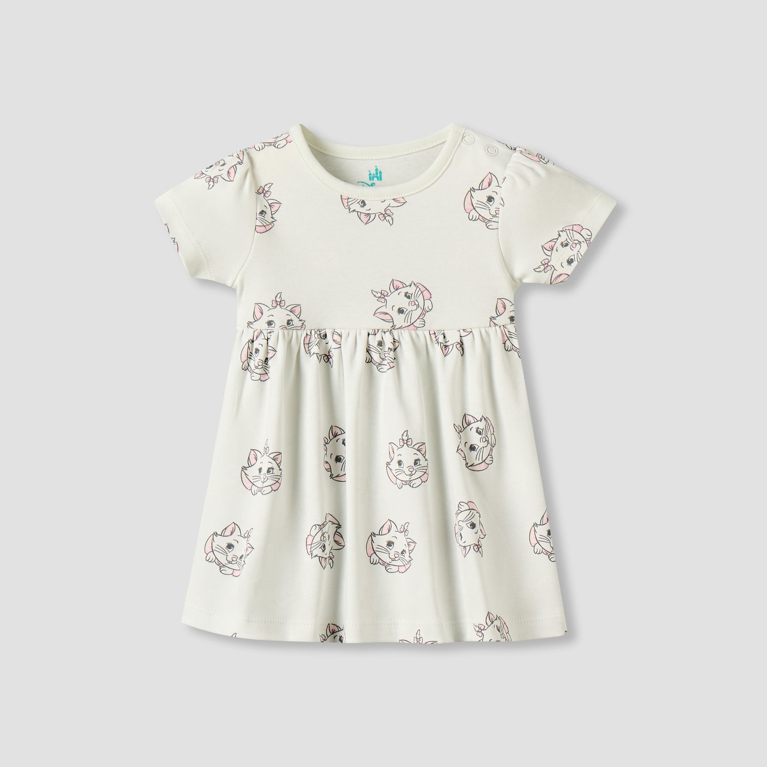 Pack of 2 Disney Round Neck A-line Dress with Marie Print