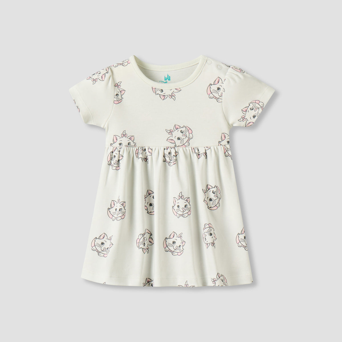 Pack of 2 Disney Round Neck A-line Dress with Marie Print