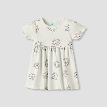 Pack of 2 Disney Round Neck A-line Dress with Marie Print