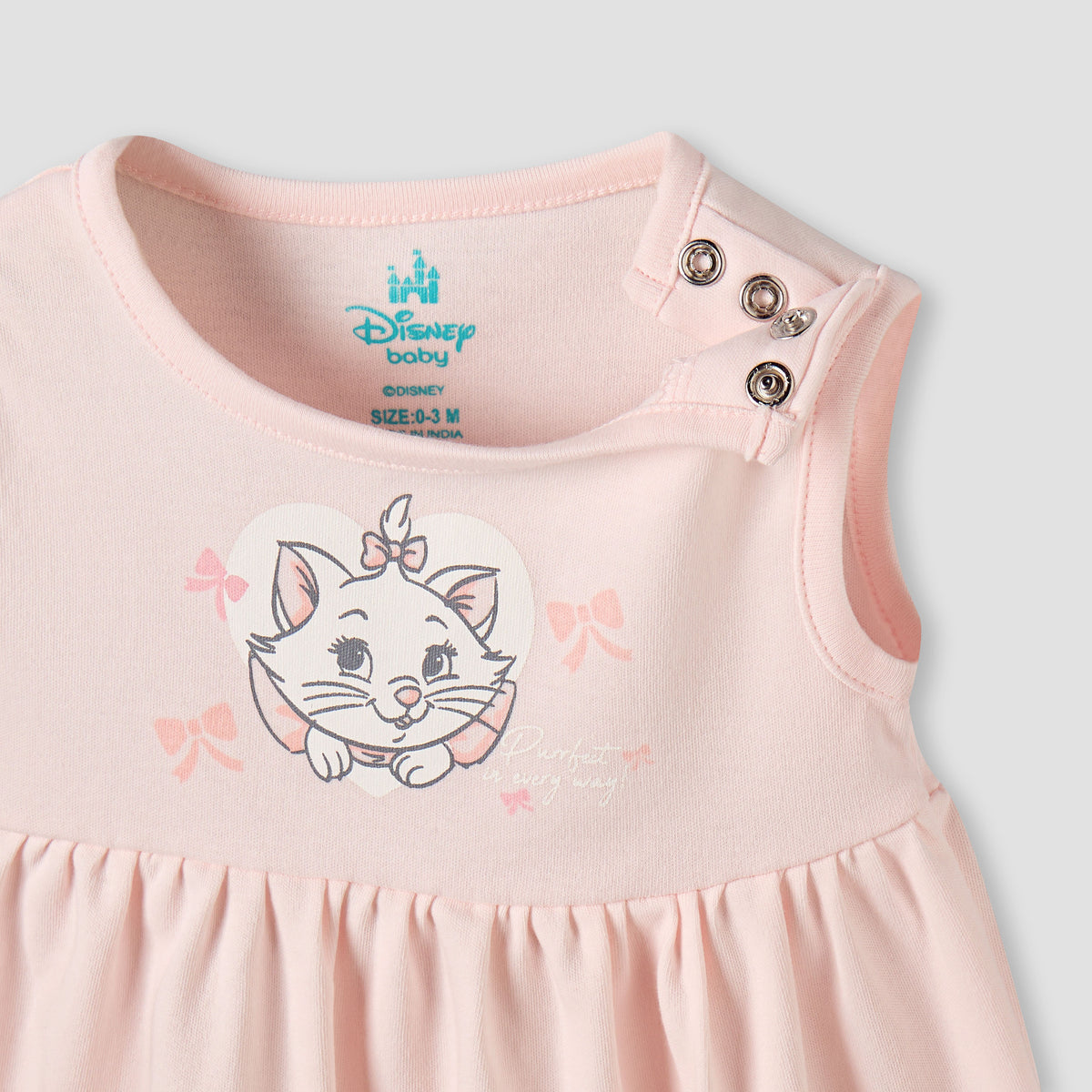 Pack of 2 Disney Round Neck A-line Dress with Marie Print