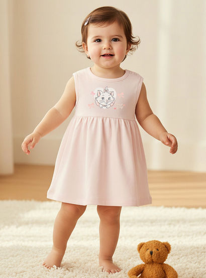 Pack of 2 Disney Round Neck A-line Dress with Marie Print-baby-girls-clothing-dressesandjumpsuits-image-2