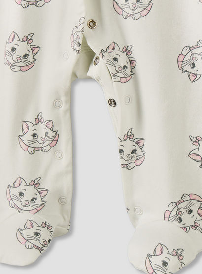 Pack of 2 Disney Cotton Round Neck Long Sleeves Sleepsuit with Marie Print-baby-girls-clothing-nightwear-sleepsuits-image-6