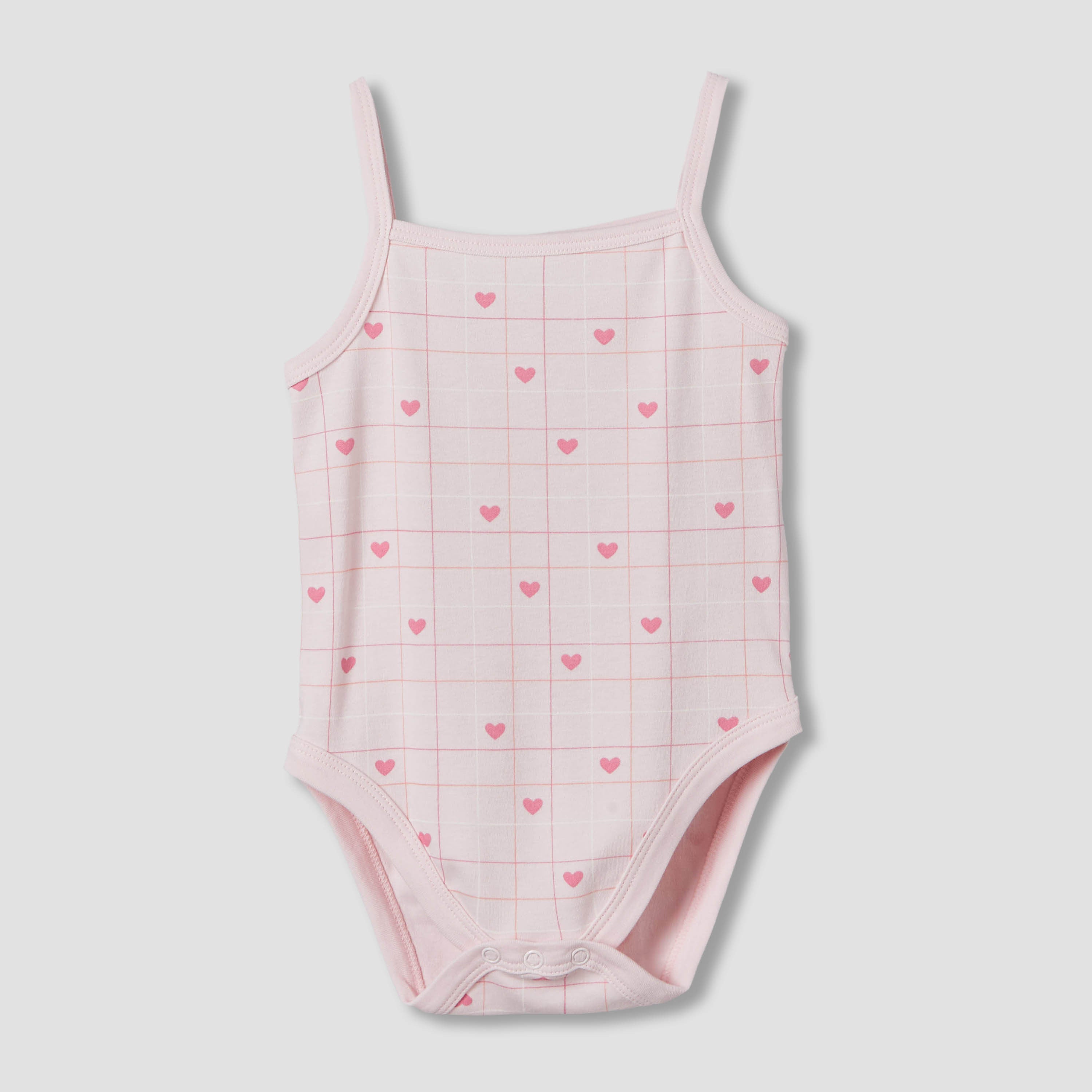 Pack of 3 Juniors Cotton Strappy Bodysuit with Dinosaur Print
