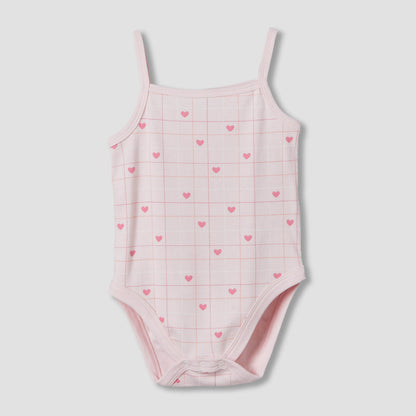 Pack of 3 Juniors Cotton Strappy Bodysuit with Dinosaur Print
