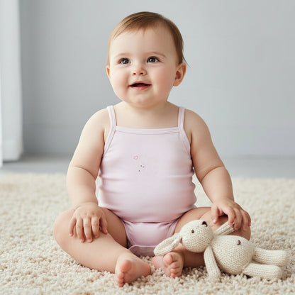Pack of 3 Juniors Cotton Strappy Bodysuit with Dinosaur Print