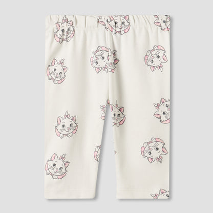 Pack of 2 Disney Cotton Round Neck Long Sleeves Pyjama Set with Marie Print