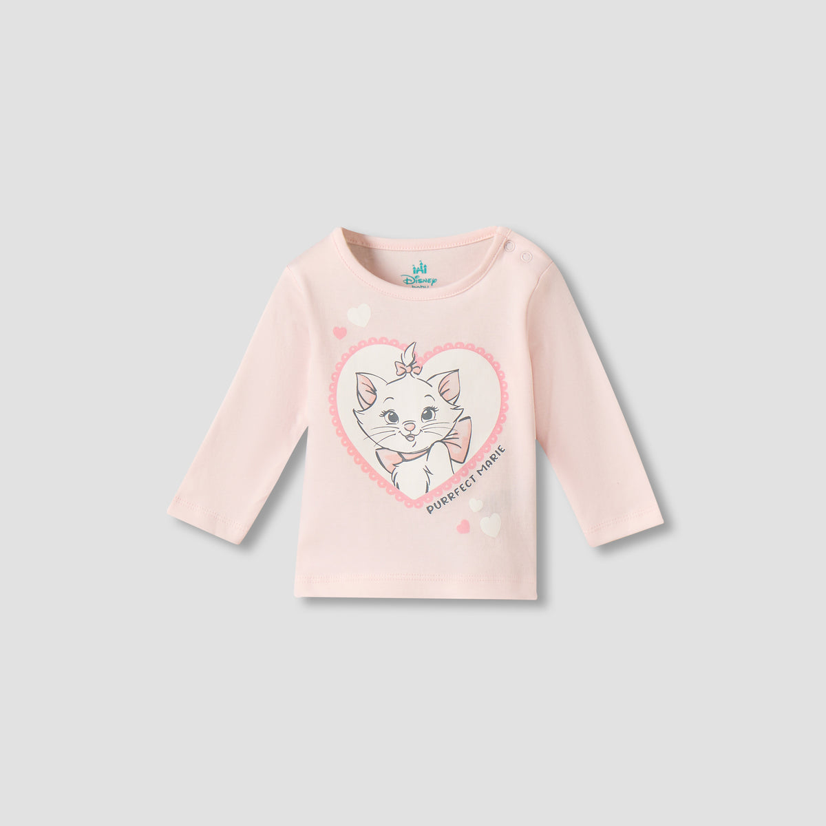 Pack of 2 Disney Cotton Round Neck Long Sleeves Pyjama Set with Marie Print