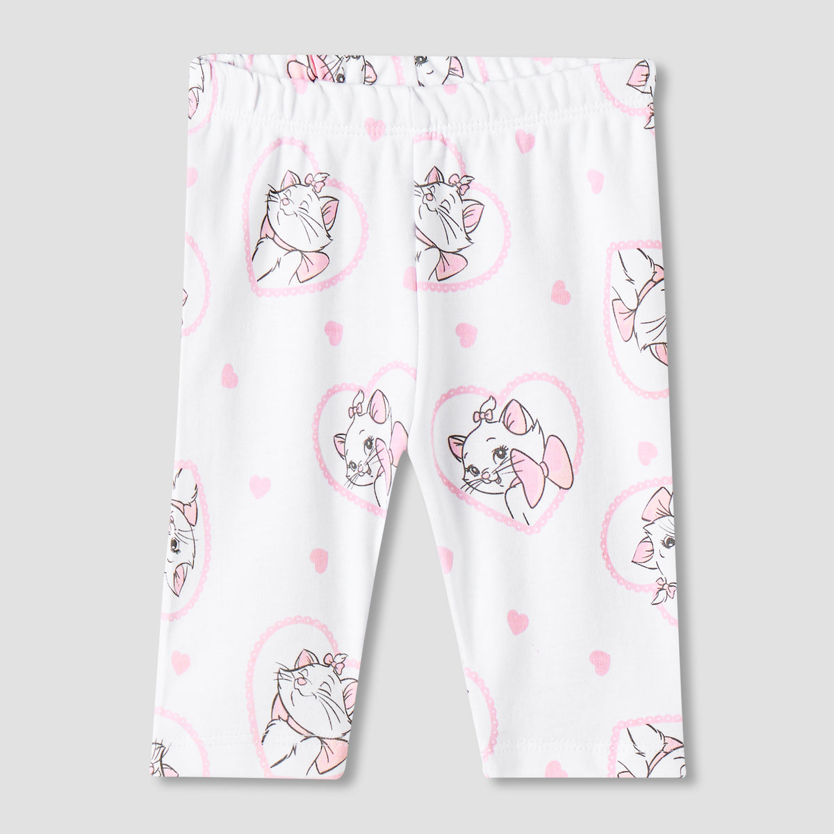 Pack of 2 Disney Cotton Round Neck Long Sleeves Pyjama Set with Marie Print