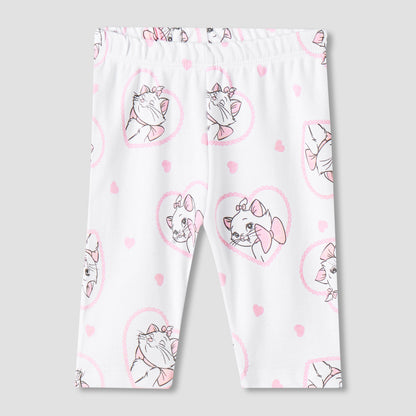 Pack of 2 Disney Cotton Round Neck Long Sleeves Pyjama Set with Marie Print