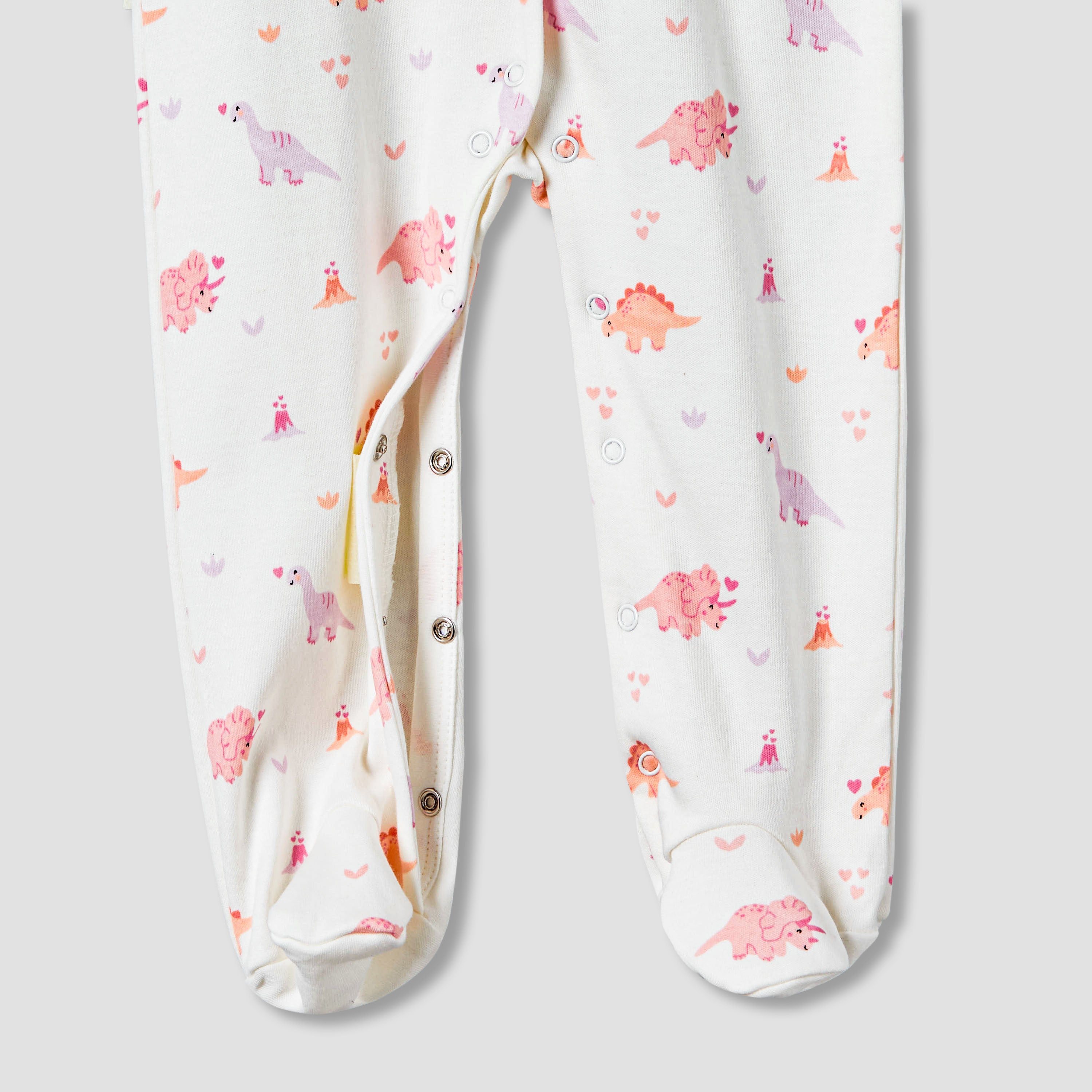 Pack of 2 Juniors Cotton Round Neck Long Sleeves Sleepsuit with Print