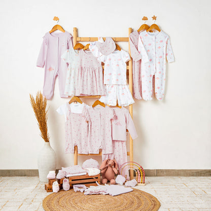 Pack of 2 Juniors Cotton Round Neck Long Sleeves Sleepsuit with Print