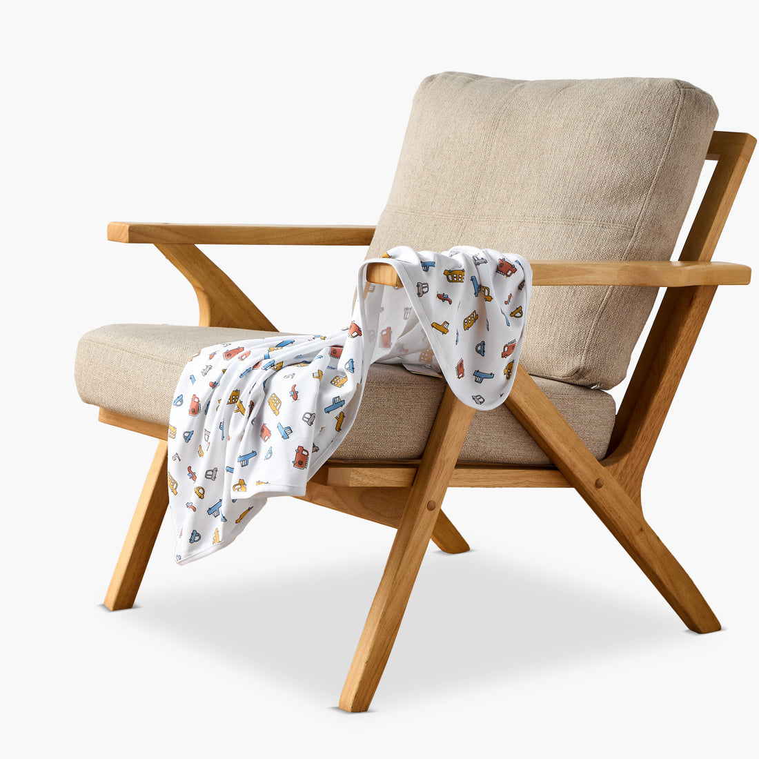 Juniors All-Over Vehicle Print Receiving Blanket
