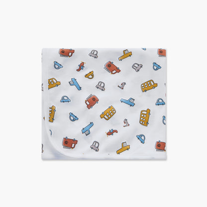 Juniors All-Over Vehicle Print Receiving Blanket