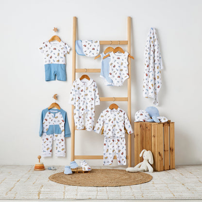 Juniors All-Over Vehicle Print Receiving Blanket