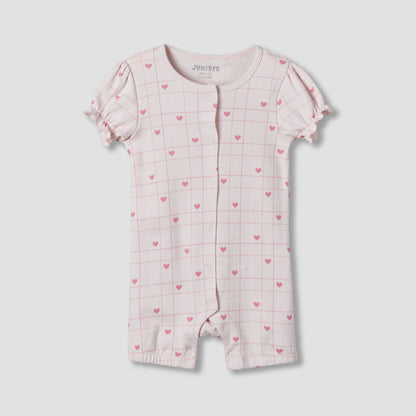 Set of 2 Juniors Cotton Sleepsuit and Romper with Assorted Print