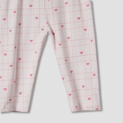 Pack of 2 Juniors Cotton Round Neck Pyjama Set with Fun Print