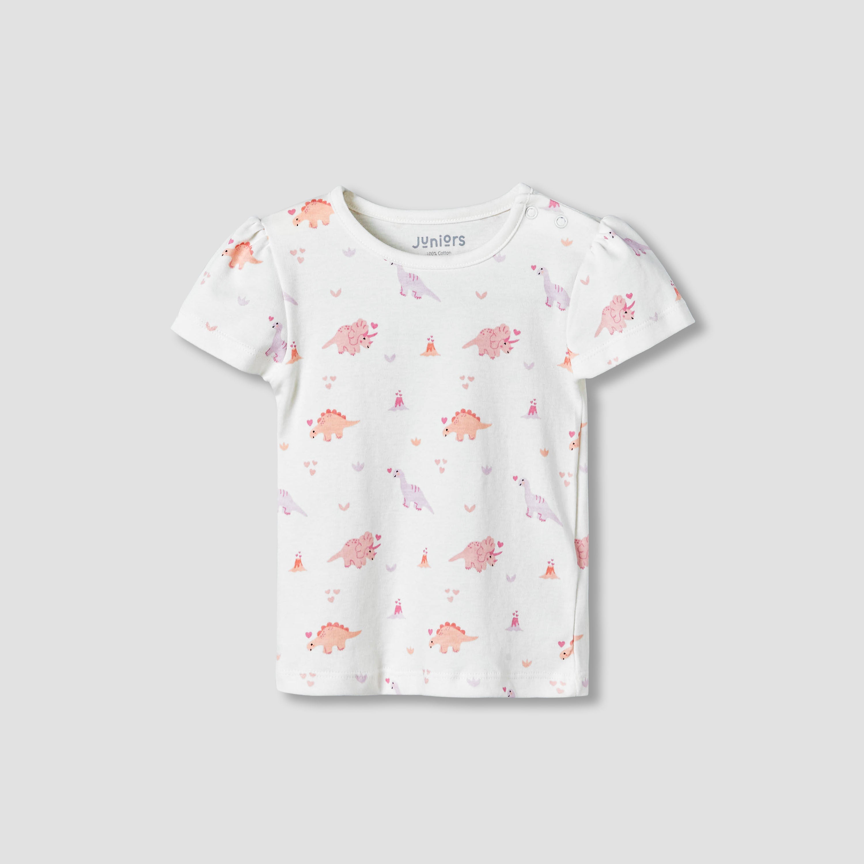 Pack of 2 Juniors Cotton Round Neck Pyjama Set with Fun Print