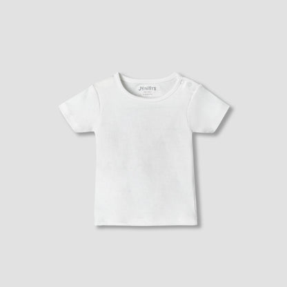 Juniors Short Sleeves T-shirt and Dungaree Set with Heart Print