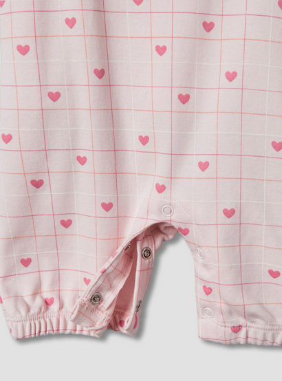 Juniors Short Sleeves T-shirt and Dungaree Set with Heart Print-baby-girls-clothing-setsandcoords-image-5
