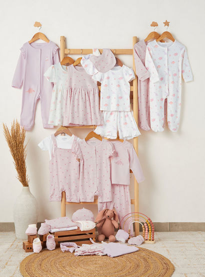 Juniors Short Sleeves T-shirt and Dungaree Set with Heart Print-baby-girls-clothing-setsandcoords-image-6