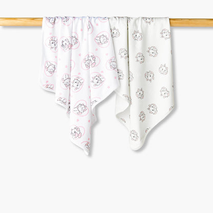 Pack of 2 Disney Receiving Blanket with Marie Print