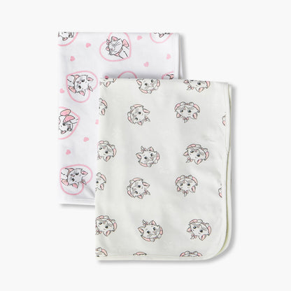 Pack of 2 Disney Receiving Blanket with Marie Print