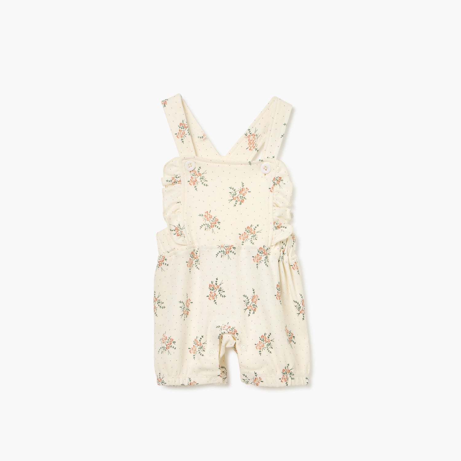 Juniors All-Over Floral Print Dungaree and T-shirt Set