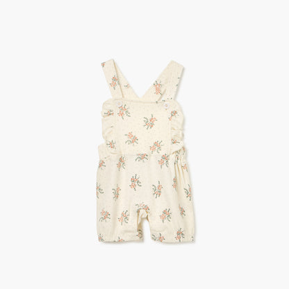 Juniors All-Over Floral Print Dungaree and T-shirt Set