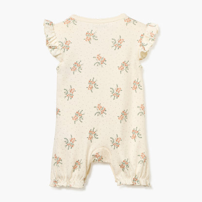 Juniors All-Over Floral Print Sleeveless Romper