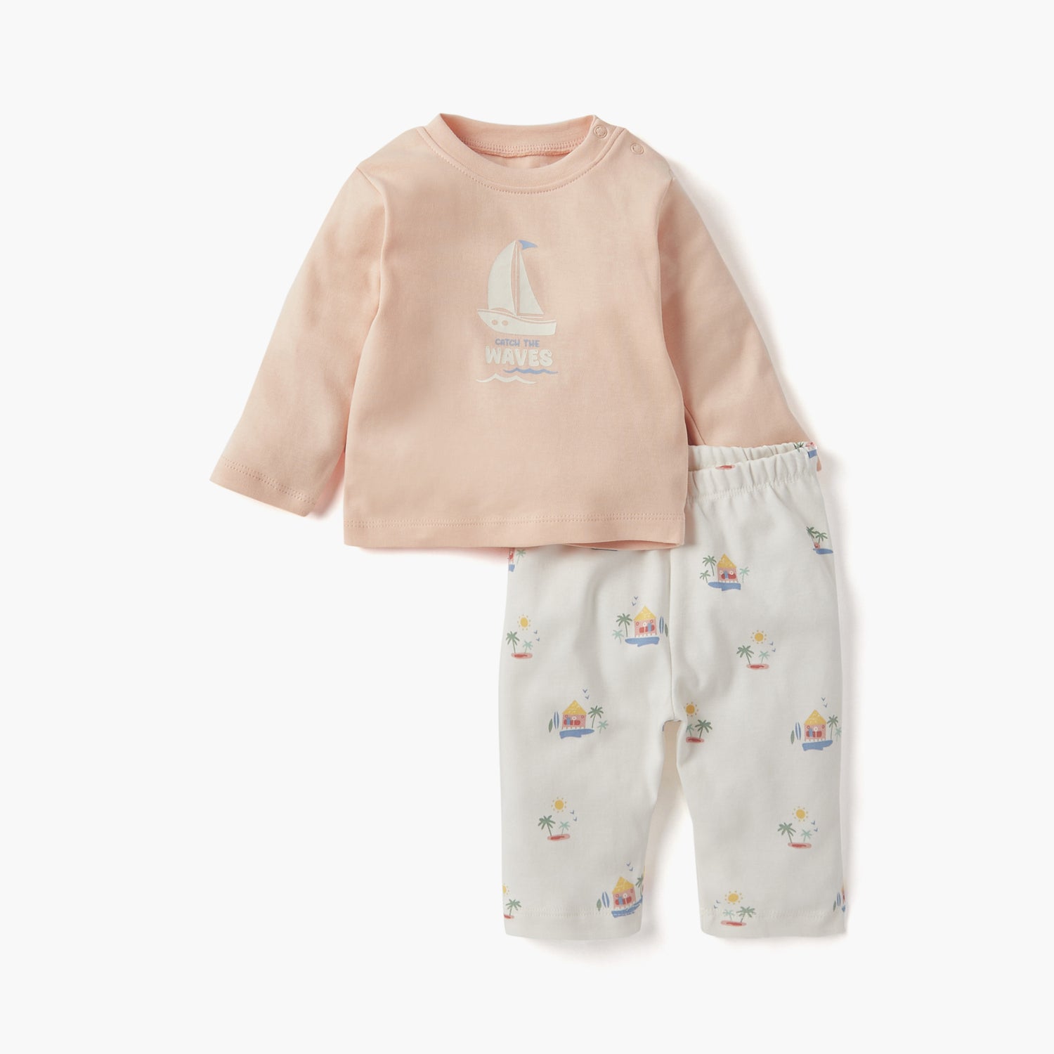 Juniors Graphic Print 4-Piece T-shirt with Pyjamas and Shorts Set