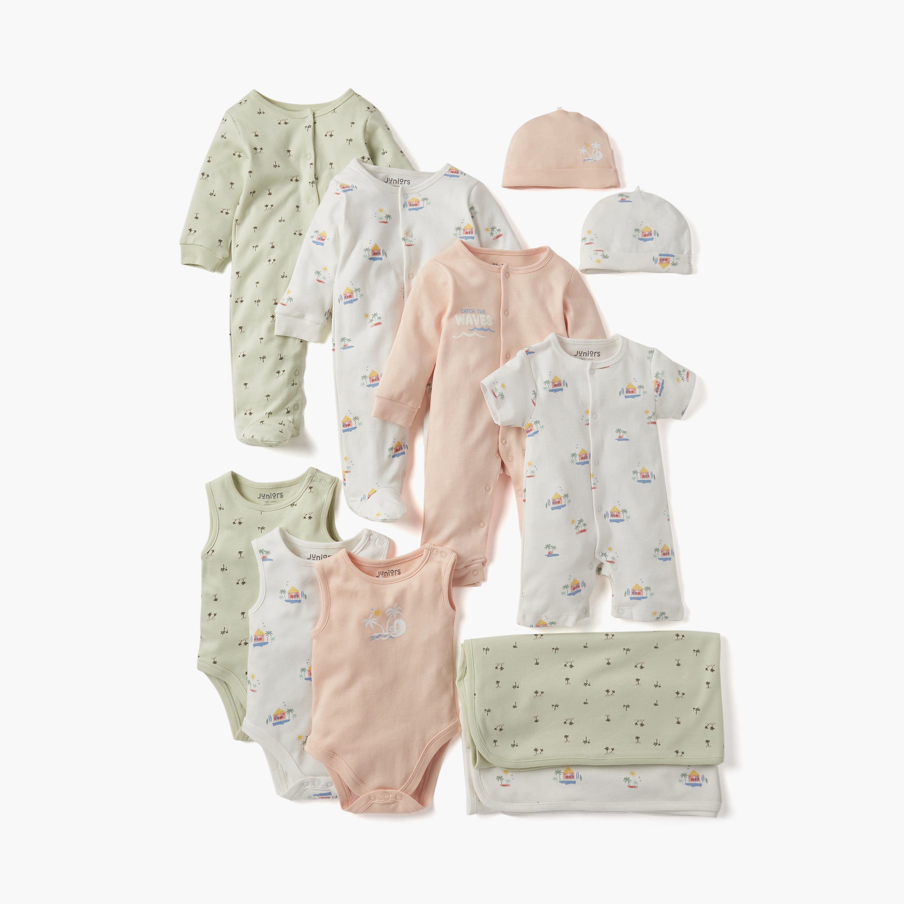 Juniors Graphic Print 4-Piece T-shirt with Pyjamas and Shorts Set