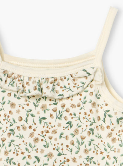 Juniors Floral Print Sleeveless Bodysuit with Snap Button Closure - Set of 2-baby-girls-clothing-bodysuits-image-4