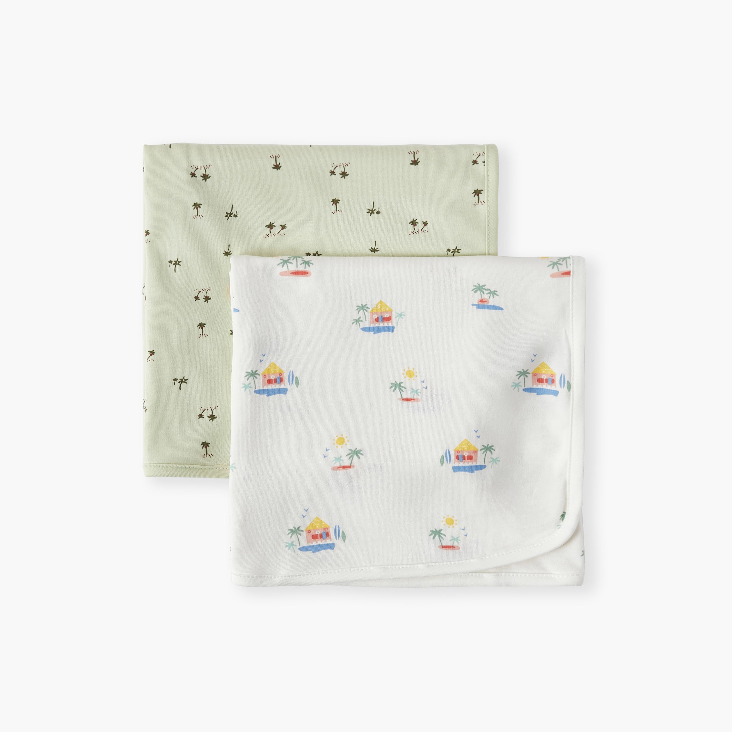 Juniors Assorted 2-Piece Receiving Blanket Set - 70x70 cm