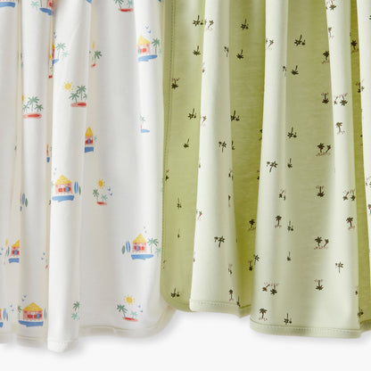 Juniors Assorted 2-Piece Receiving Blanket Set - 70x70 cm