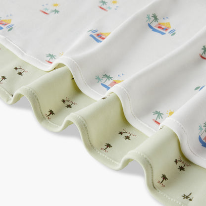 Juniors Assorted 2-Piece Receiving Blanket Set - 70x70 cm