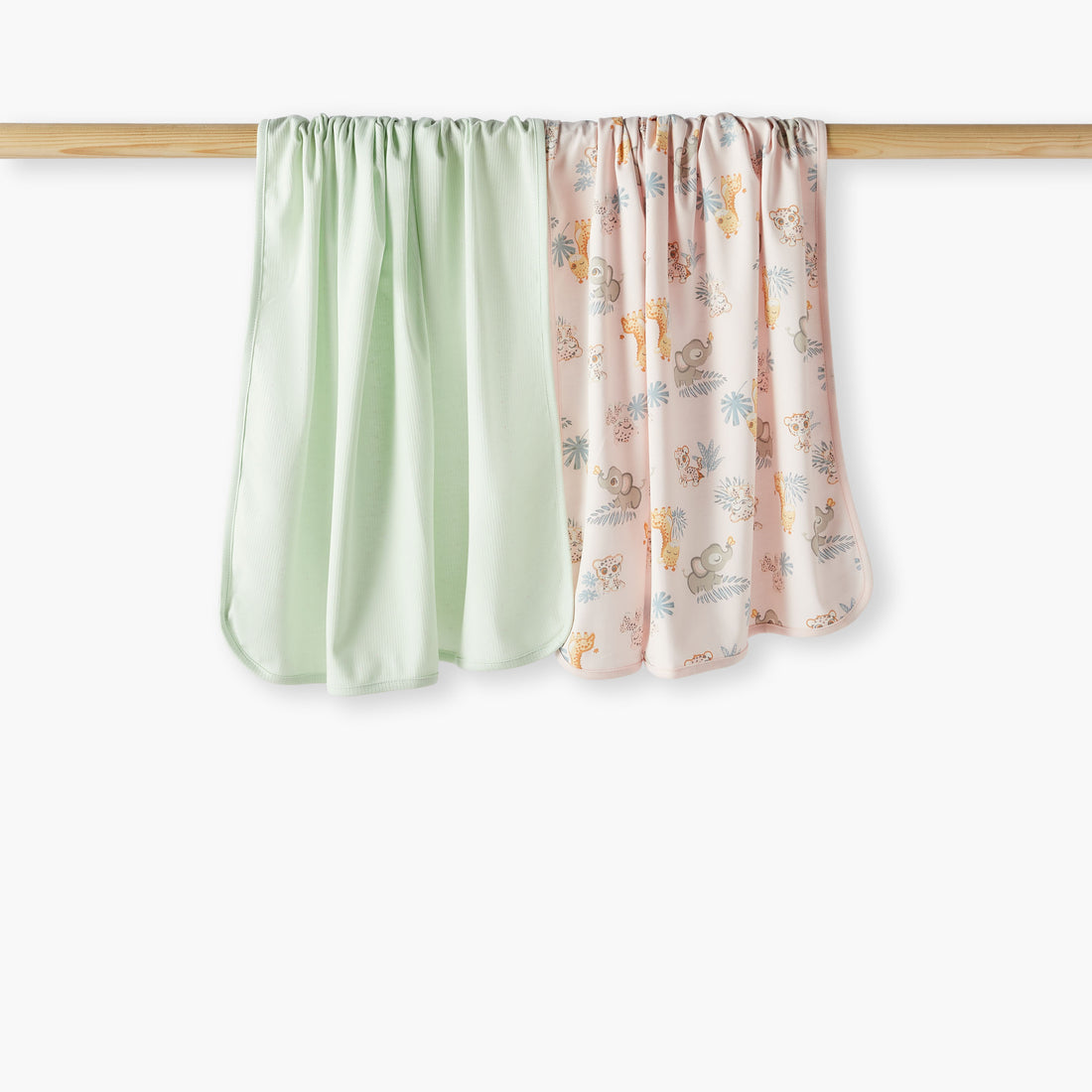 Juniors Assorted 2-Piece Receiving Blanket Set - 70x70 cm - Multicolour / 0-6 mths