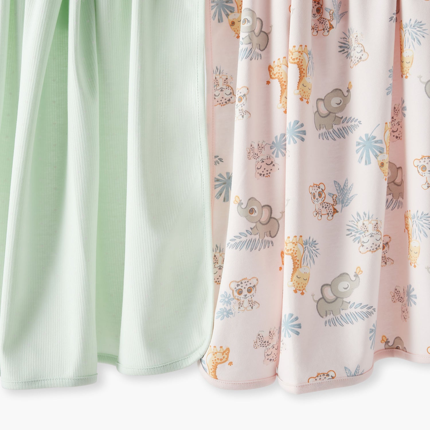 Juniors Assorted 2-Piece Receiving Blanket Set - 70x70 cm