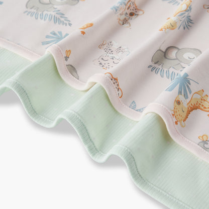 Juniors Assorted 2-Piece Receiving Blanket Set - 70x70 cm