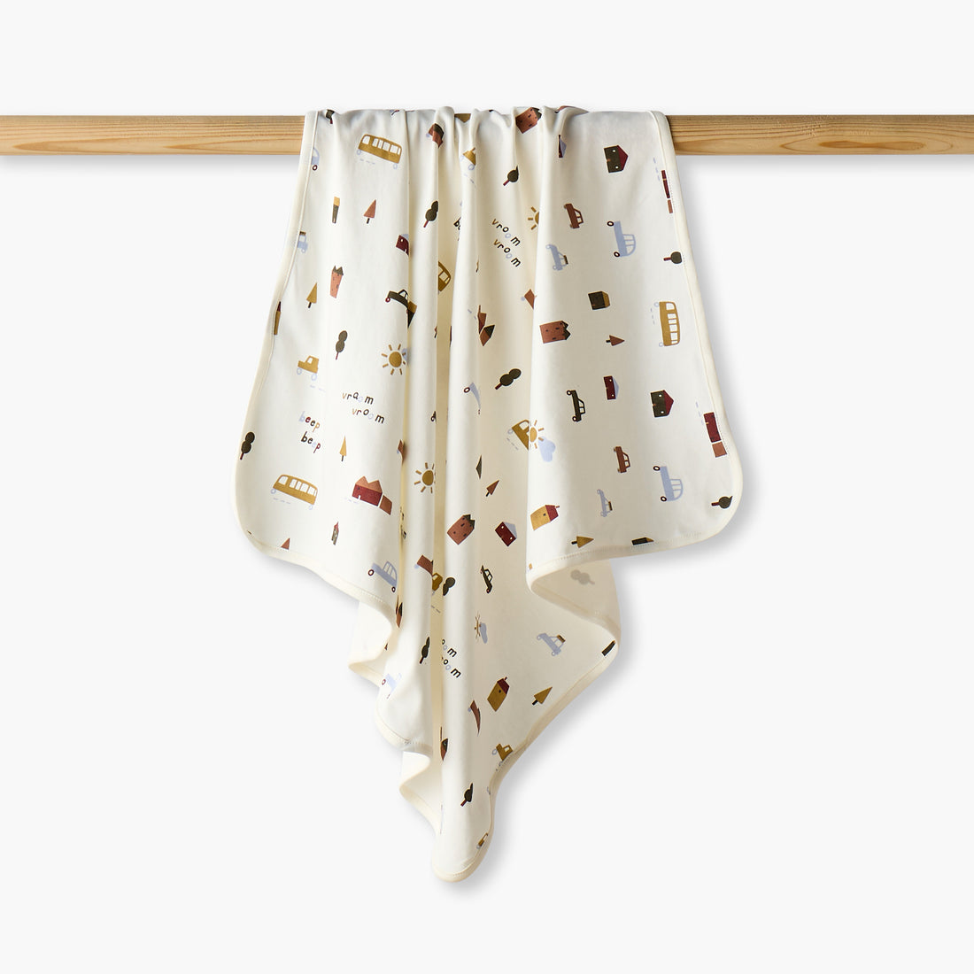 Juniors Baby Receiving Blanket with All-Over Print - Cotton - Cream / 0-6 mths