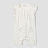 Juniors Floral Print Romper with Ruffle Sleeves - Cream / 12-18 mths