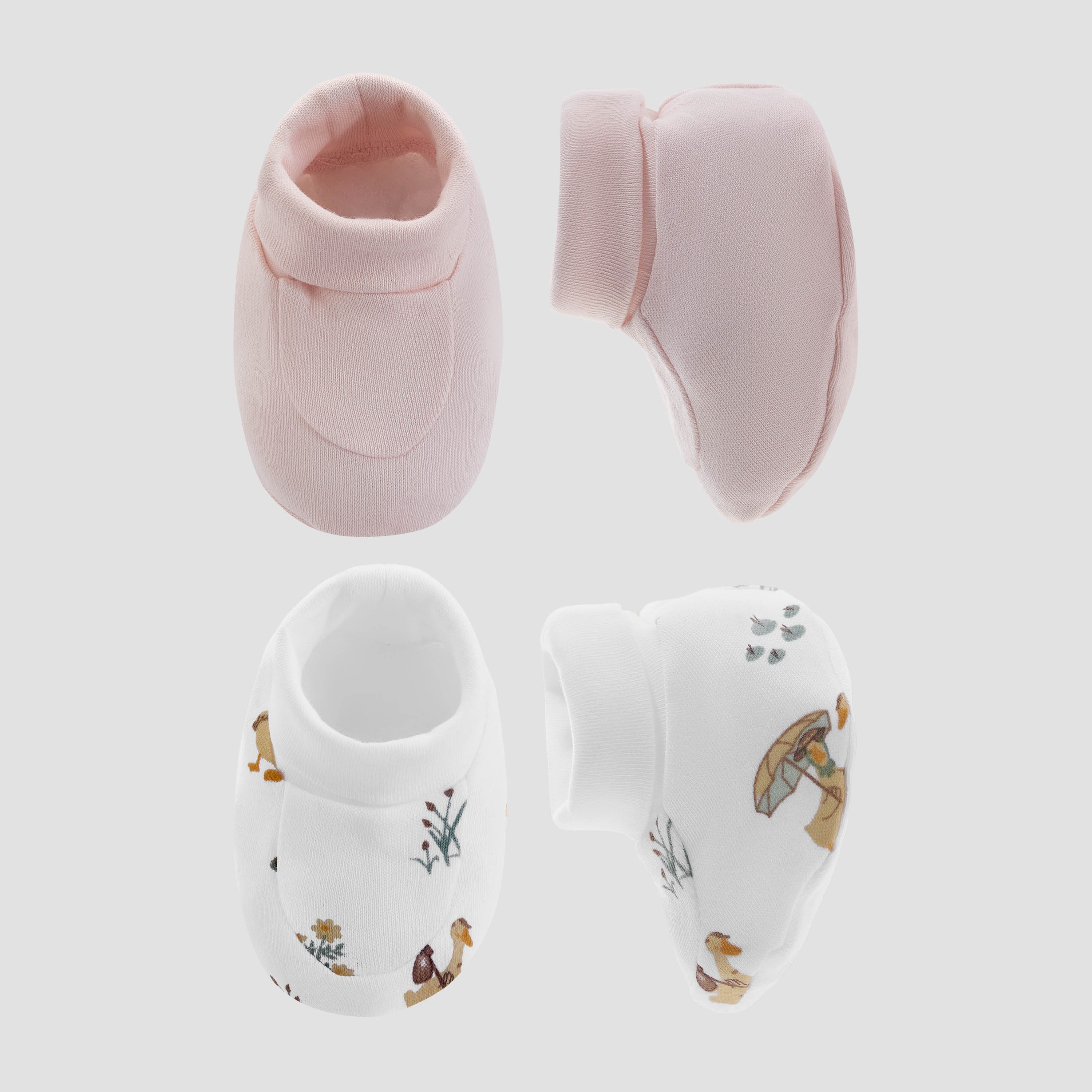 Juniors Assorted Booties - Set of 2 - Multicolour / 0-6 mths