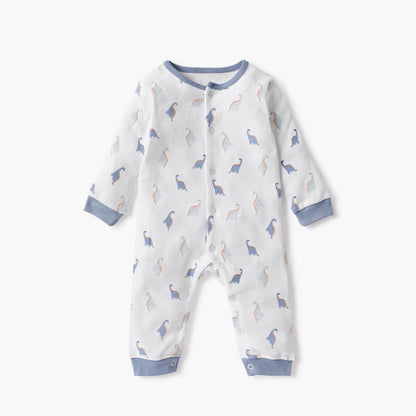 Juniors Dinosaur Print Sleepsuit with Bib and Receiving Blanket
